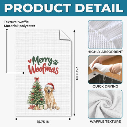 Custom Photo Kitchen Towel - Personalized Birthday Christmas Gifts For Dog Cat Lovers, Dog Dad And Mom, Cat Owners - Have A Pawsome Christmas
