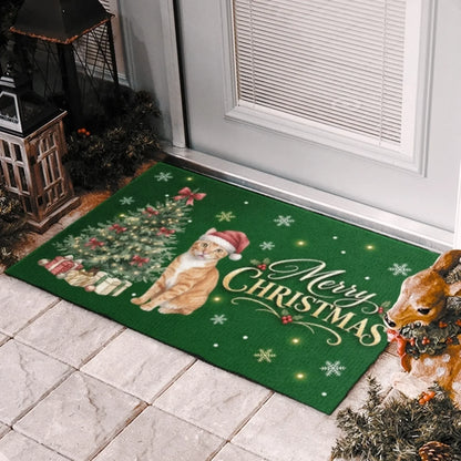 Custom Photo Home Decor Decorative Mat - Personalized  Christmas Birthday Gifts For Dog Cat Lovers, Dog Dad And Mom, Cat Owners - Happiness Has Paws