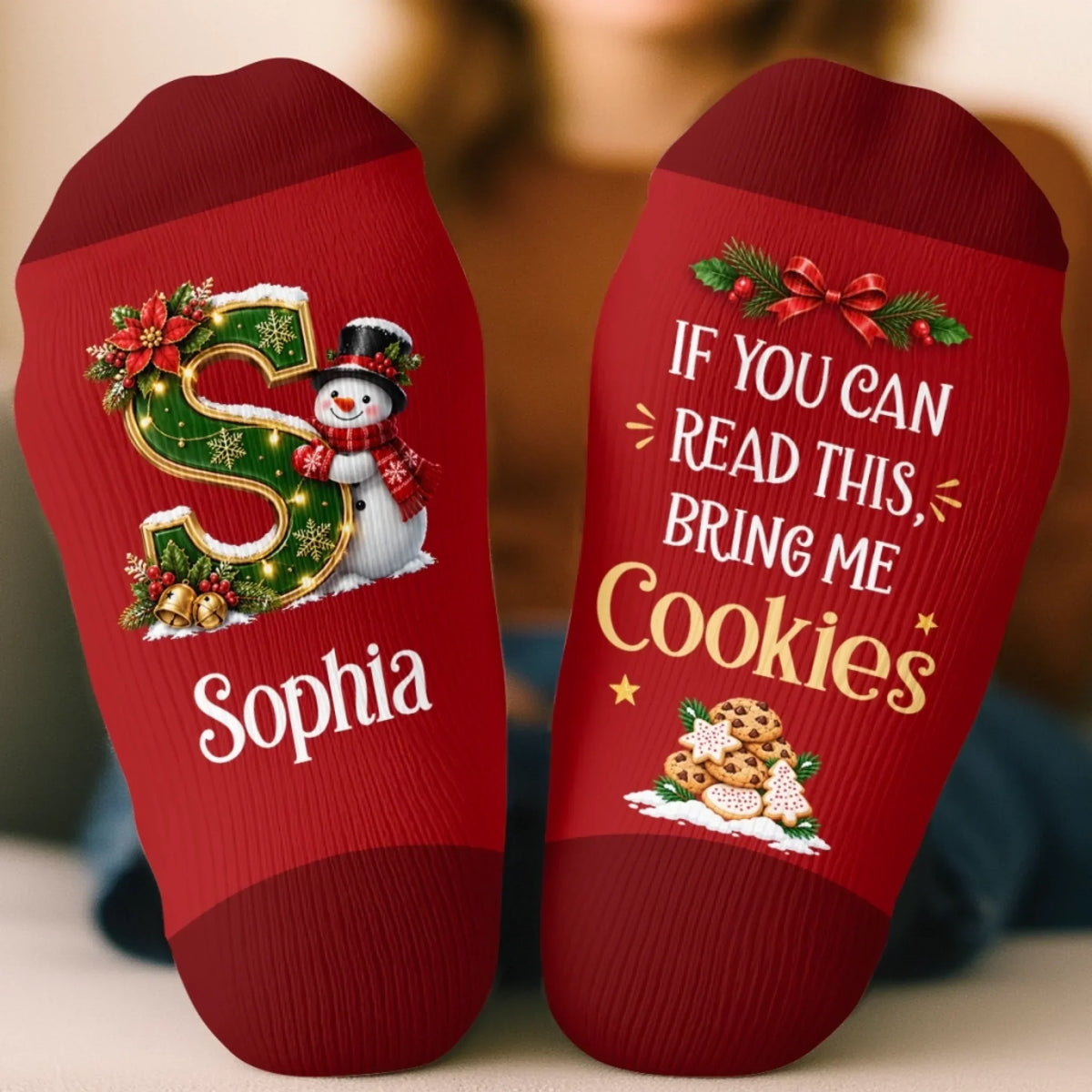 Custom Crew Socks - Personalized Christmas Birthday Gifts For Mom, Dad, Brother, Sister - Cozy Vibes All Season