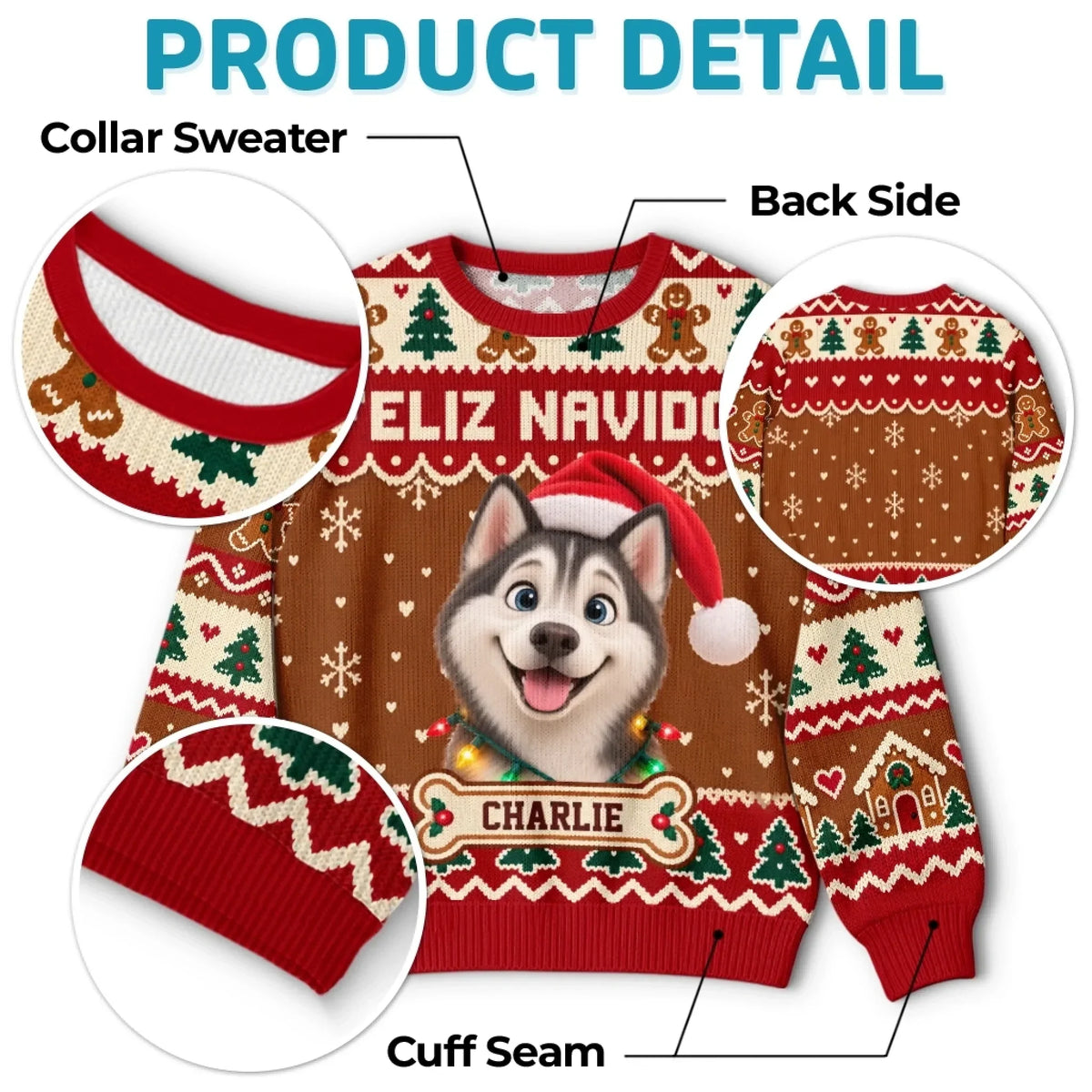 Custom Photo Ugly Sweatshirt - Personalized Christmas Birthday Gifts For Dog Cat Lovers, Dog Dad And Mom, Cat Owners - Pawsitively Merry