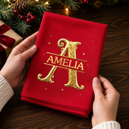 Custom Cotton Napkin - Personalized Christmas Birthday Gifts For Mom, Dad, Brother, Sister - Sweet Moments Round Our Table