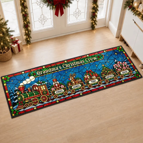 Custom Runner Rug - Personalized Christmas Birthday Gifts For Grandma, Grandpa - Slay The Festive Season