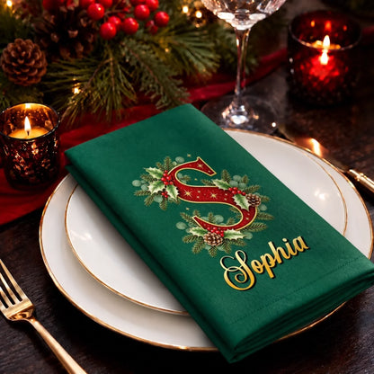 Custom Cotton Napkin - Personalized Christmas Birthday Gifts For Mom, Dad, Brother, Sister - Sparkle Shine Celebrate