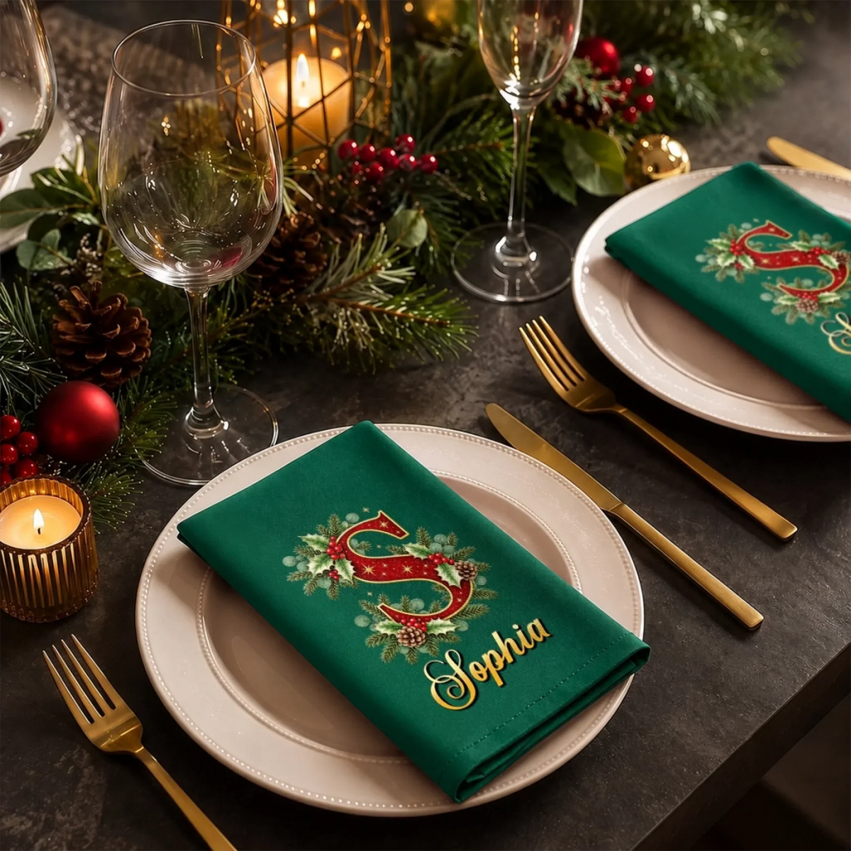 Custom Cotton Napkin - Personalized Christmas Birthday Gifts For Mom, Dad, Brother, Sister - Sparkle Shine Celebrate