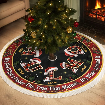 Custom Tree Skirt - Personalized Christmas Birthday Gifts For Mom, Dad, Brother, Sister - A Season Of Family Joy