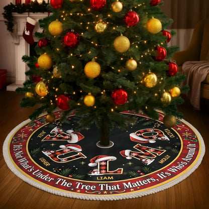 Custom Tree Skirt - Personalized Christmas Birthday Gifts For Mom, Dad, Brother, Sister - A Season Of Family Joy