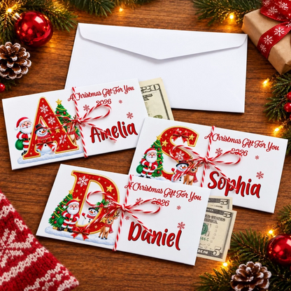 Custom Money Envelop - Personalized Christmas Birthday Gifts For Kids - Little Holiday Cheer