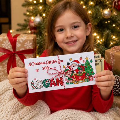 Custom Money Envelop - Personalized Christmas Birthday Gifts For Kids - Merry Little Moments