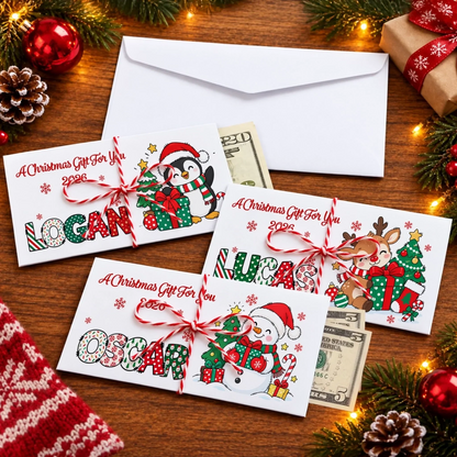 Custom Money Envelop - Personalized Christmas Birthday Gifts For Kids - Merry Little Moments