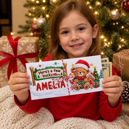 Custom Money Envelop - Personalized Christmas Birthday Gifts For Kids - Jolly Little Joy