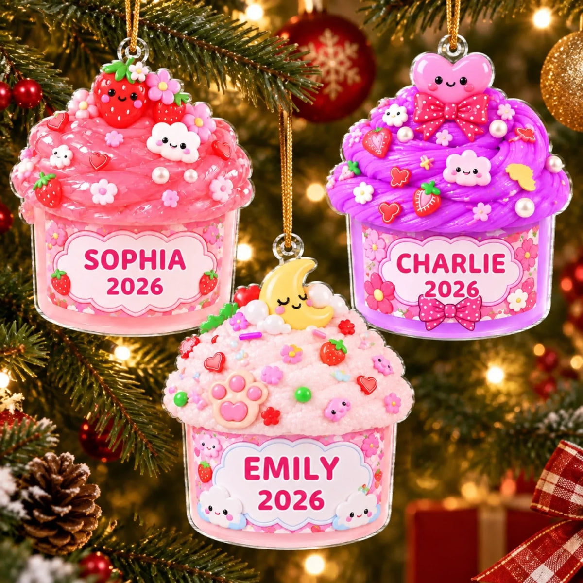 Custom Slime Acrylic Ornament - Personalized Christmas Birthday Gifts For Kids - Sugar, Spice & Everything Nice