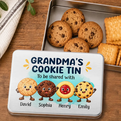 Custom Metal Tin - Personalized Birthday Gifts For Grandma, Grandpa - Sweet Little Joys Fresh From The Oven