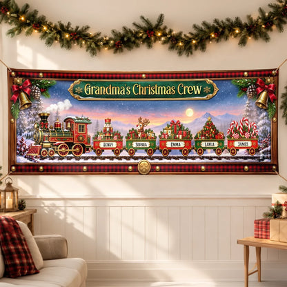 Custom Banner - Personalized Christmas Decor Birthday Gifts For Grandma, Grandpa - The Sweetest Stop Of The Season
