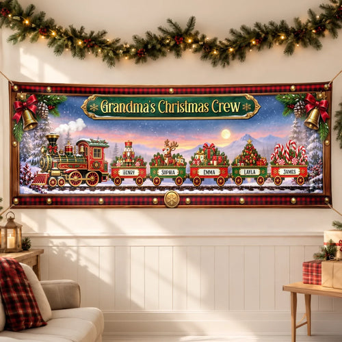 Custom Banner - Personalized Christmas Decor Birthday Gifts For Grandma, Grandpa - The Sweetest Stop Of The Season
