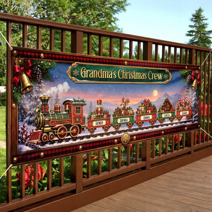 Custom Banner - Personalized Christmas Decor Birthday Gifts For Grandma, Grandpa - The Sweetest Stop Of The Season
