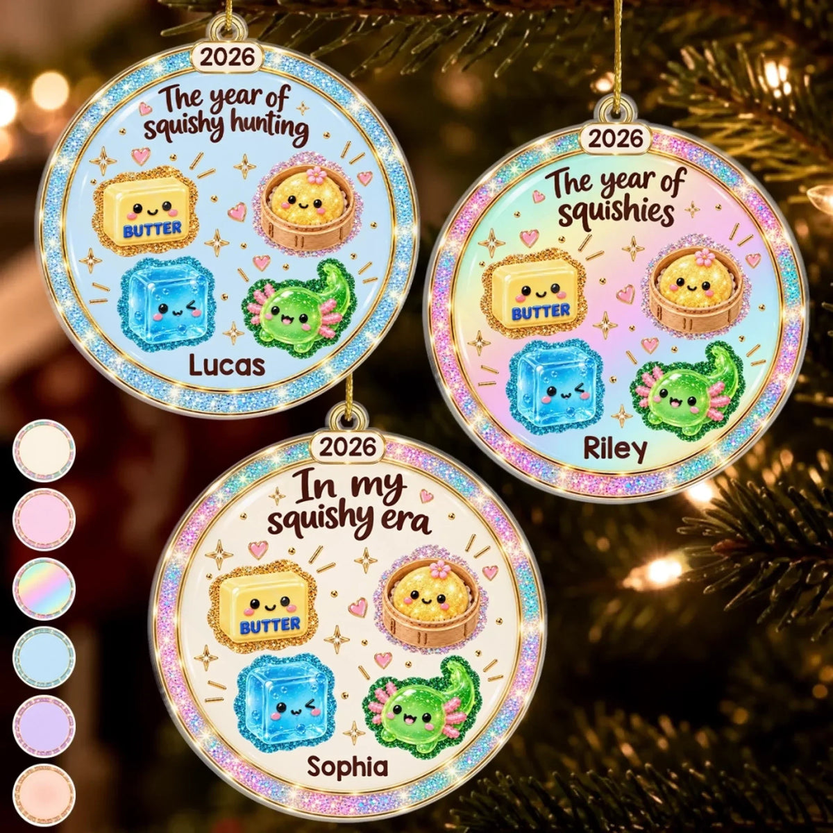Custom Squishy Acrylic Ornament - Personalized Christmas Birthday Gifts For Kids - All I Want Is More Squishies