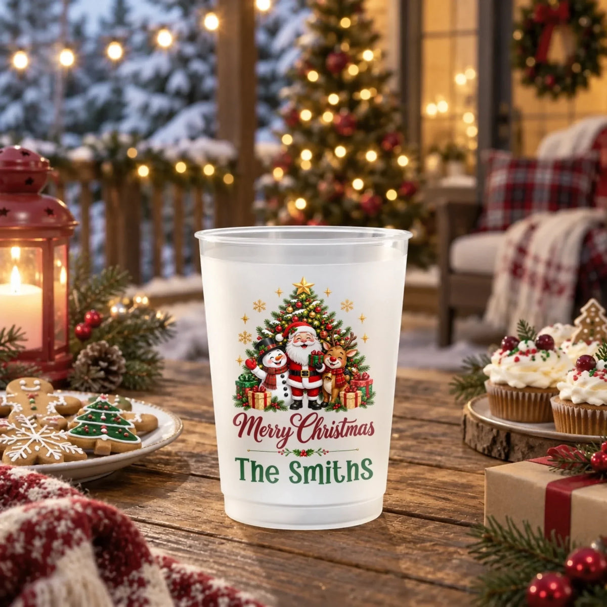 Custom Party Cups - Personalized Christmas Birthday Gifts For Mom, Dad, Brother, Sister - Home For The Christmas Holidays