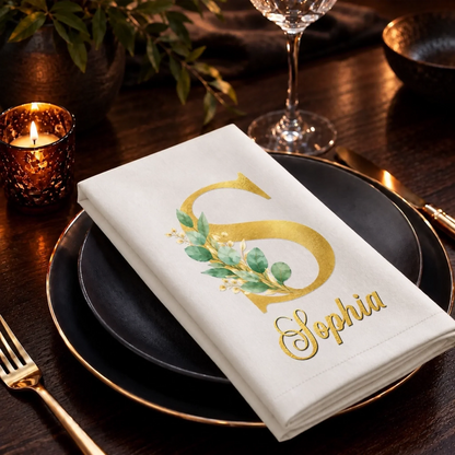 Custom Cotton Napkin - Personalized Christmas Birthday Gifts For Mom, Dad, Brother, Sister - Holiday Magic Starts Here
