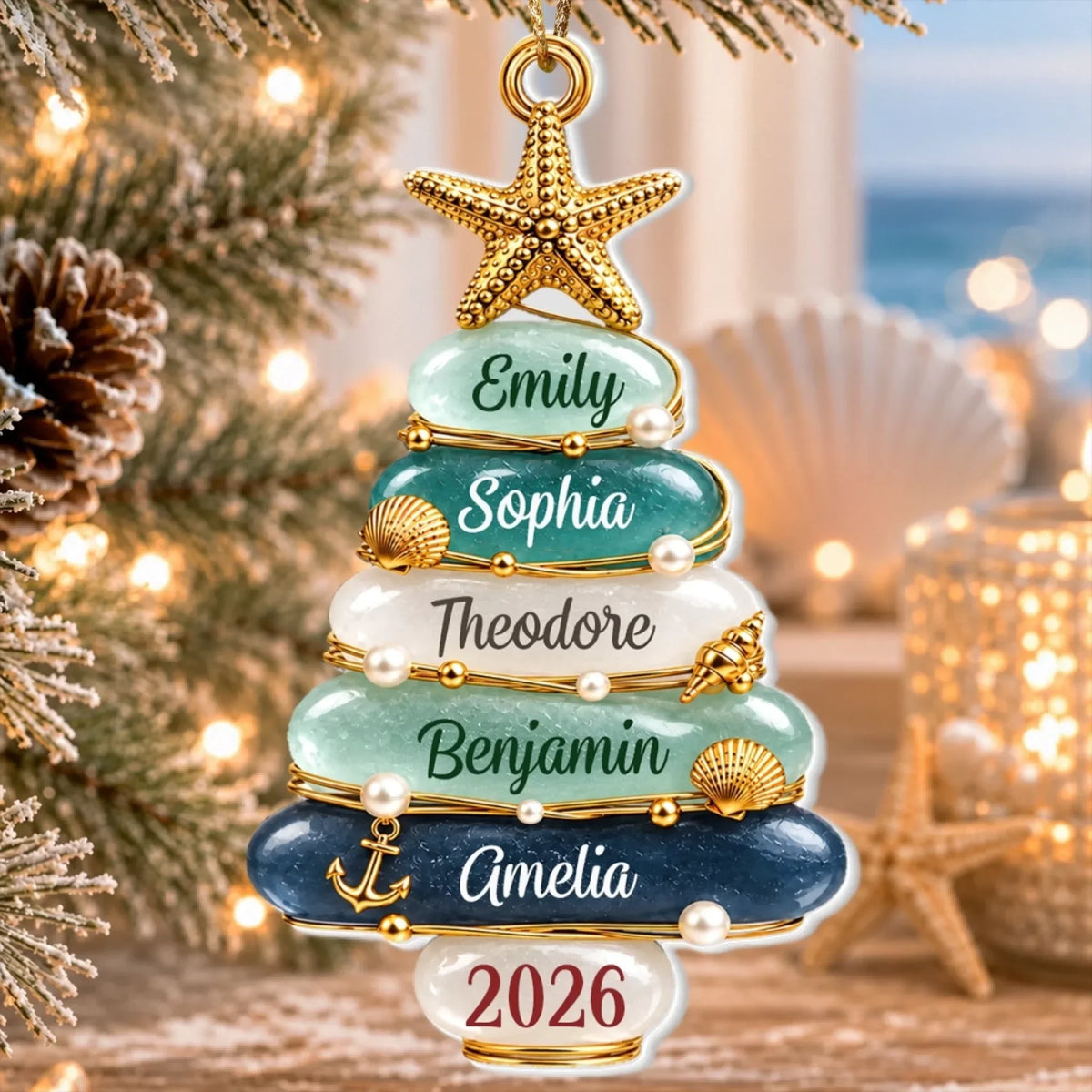 Custom Premium 3D Ornament - Personalized Christmas Birthday Gifts For Mom, Dad, Brother, Sister - Anchored In Holiday Love