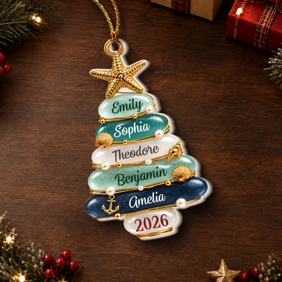 Custom Premium 3D Ornament - Personalized Christmas Birthday Gifts For Mom, Dad, Brother, Sister - Anchored In Holiday Love