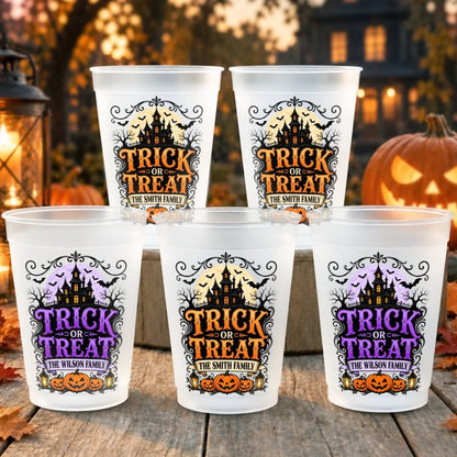 Custom Party Cups - Personalized Halloween Gifts For Mom, Dad, Brother, Sister - Spooky Nights With The Family