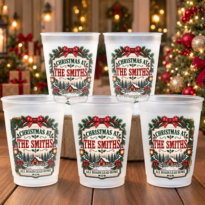 Custom Party Cups - Personalized Christmas Birthday Gifts For Mom, Dad, Brother, Sister - Where Love Always Lives Forever