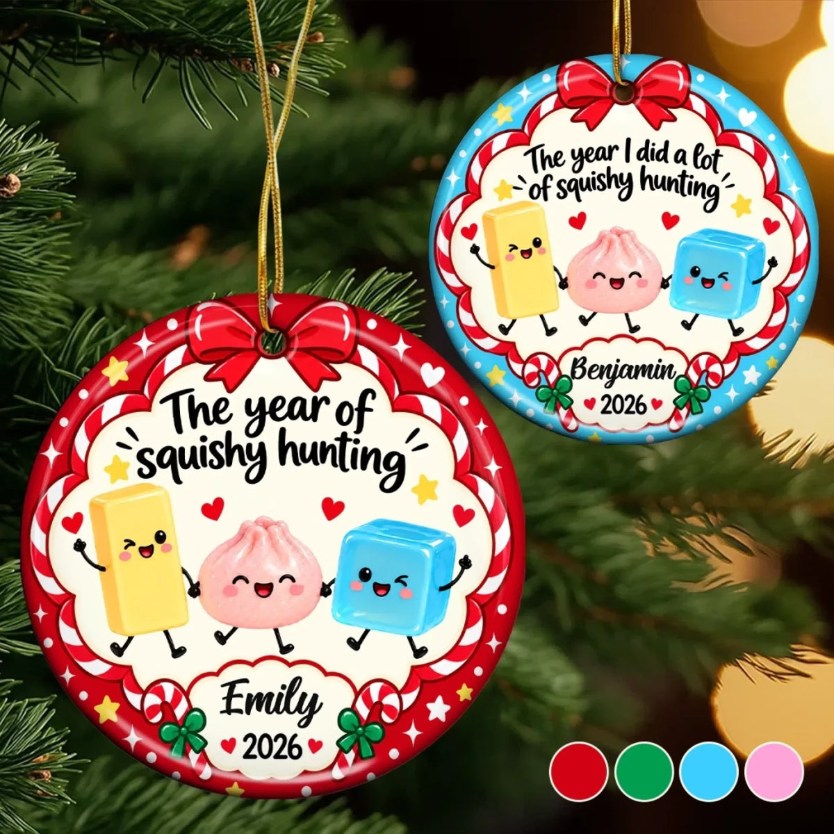 Custom Squishy Ceramic Ornament - Personalized Christmas Birthday Gifts For Kids - Cute Little Holiday Crew