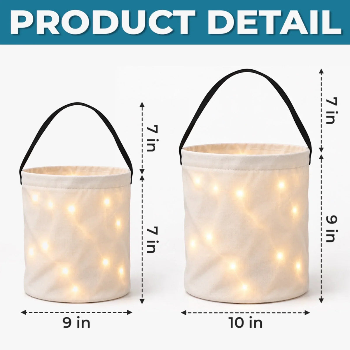 Custom LED Light Bucket Bag - Personalized Christmas Birthday Gifts For Mom, Dad, Brother, Sister - A Bag Full Of Magic