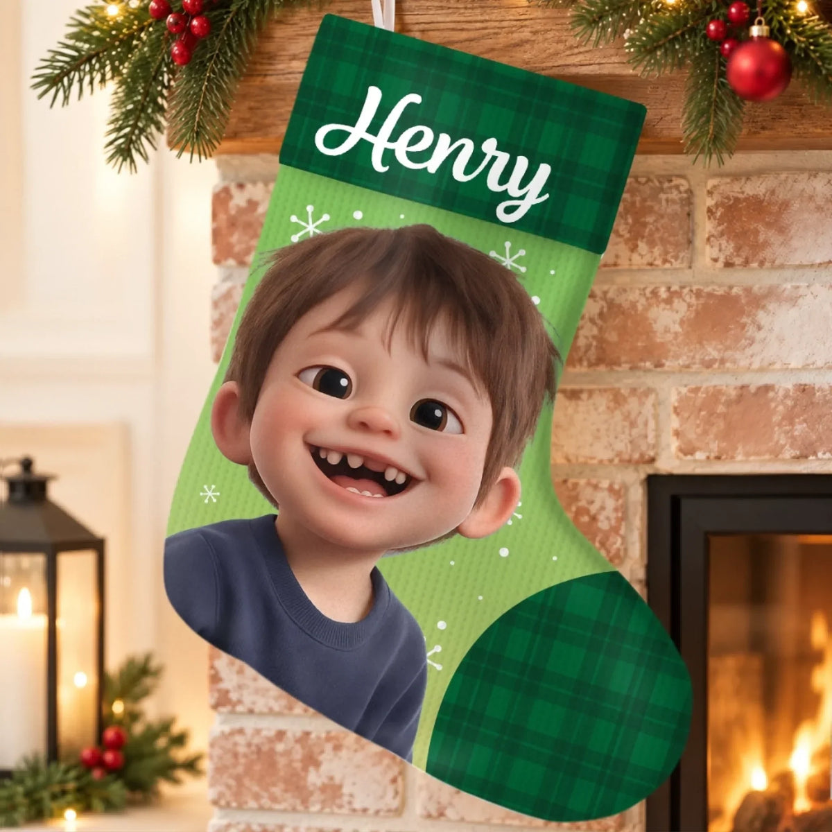 Custom Christmas Stocking - Personalized Christmas Birthday Gifts For Kids - Happy Hearts Full Of Joy