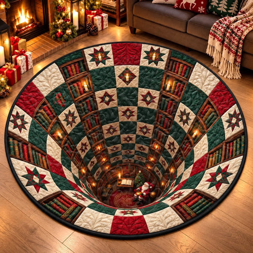 Custom Quilted Round Mat - Personalized Christmas Birthday Gifts For Mom, Dad, Brother, Sister - Home Filled With Pure Magic