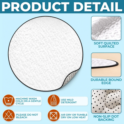 Custom Quilted Round Mat - Personalized Christmas Birthday Gifts For Mom, Dad, Brother, Sister - Home Filled With Pure Magic