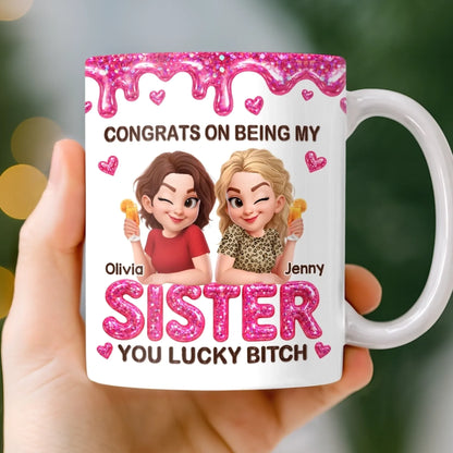Custom 3D Inflated Effect Printed Mug - Personalized Best Friend Birthday Gifts For Women, Besties, Sisters, BFF - Slay Together, Stay Together