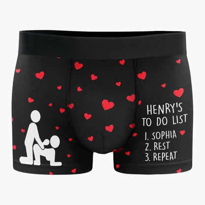 Custom Boxer Briefs, Men's Boxers - Personalized Anniversary Wedding Gifts For Husband And Wife, Him And Her - Property Of My Queen