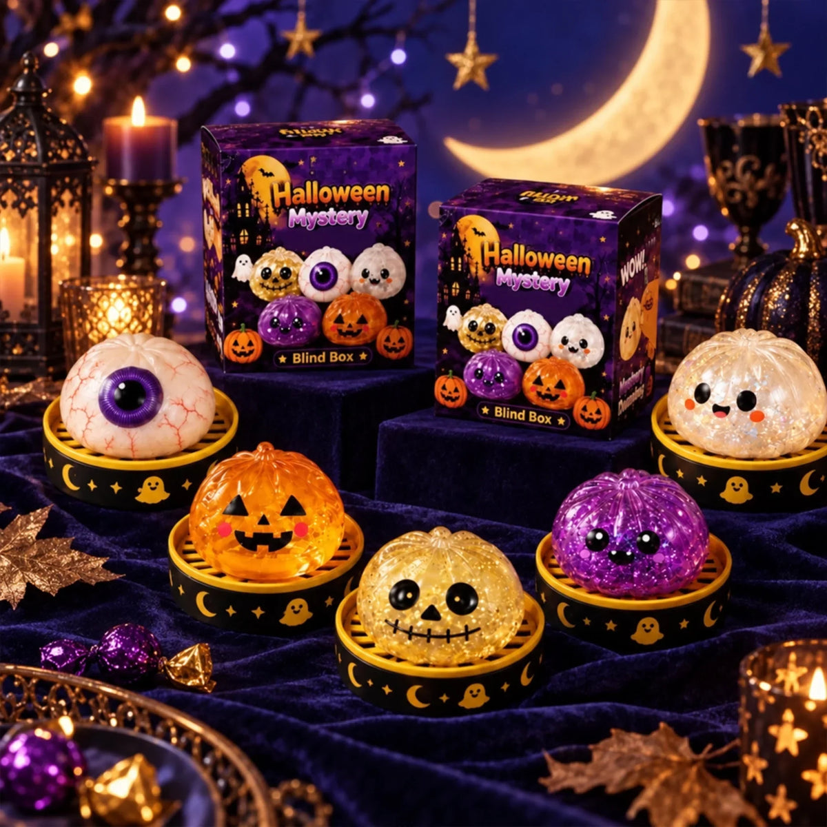 Halloween Dumpling Squishy Blind Box - Halloween Birthday Gifts For Mom, Dad, Brother, Sister, Kids - Glow Up Your Squish