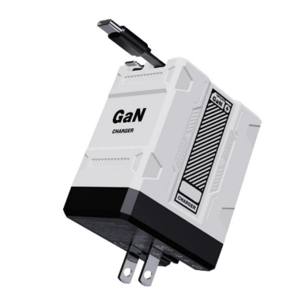 2-in-1 GaN Tryzovira 3.0  Charger with Retractable Cables
