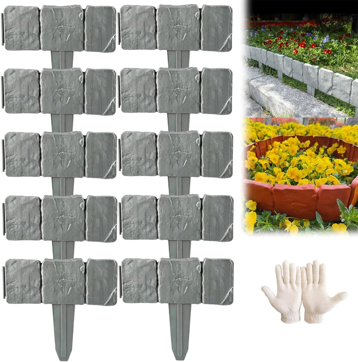 Imitation Stone Garden Fence - DIY Garden Edging Border