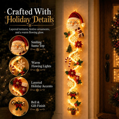 ⏳✨ Last day! 49% OFF – 🎅MerryCascade Glowing Christmas Door Hanger