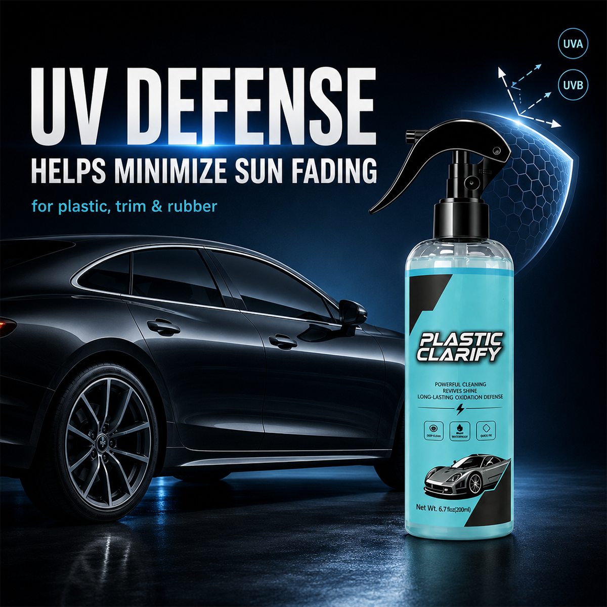 Car Plastic Trim Restorer Spray for Faded Surfaces🔥