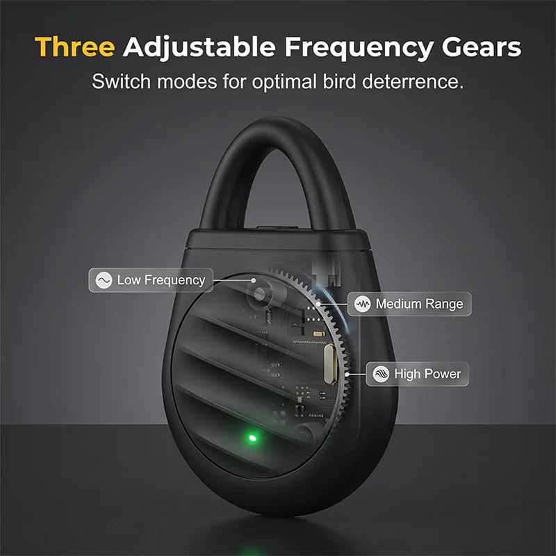 🏡🐦No more trouble from birds, beasts and locusts！Portable Ultrasonic Bird Repellent Keychain