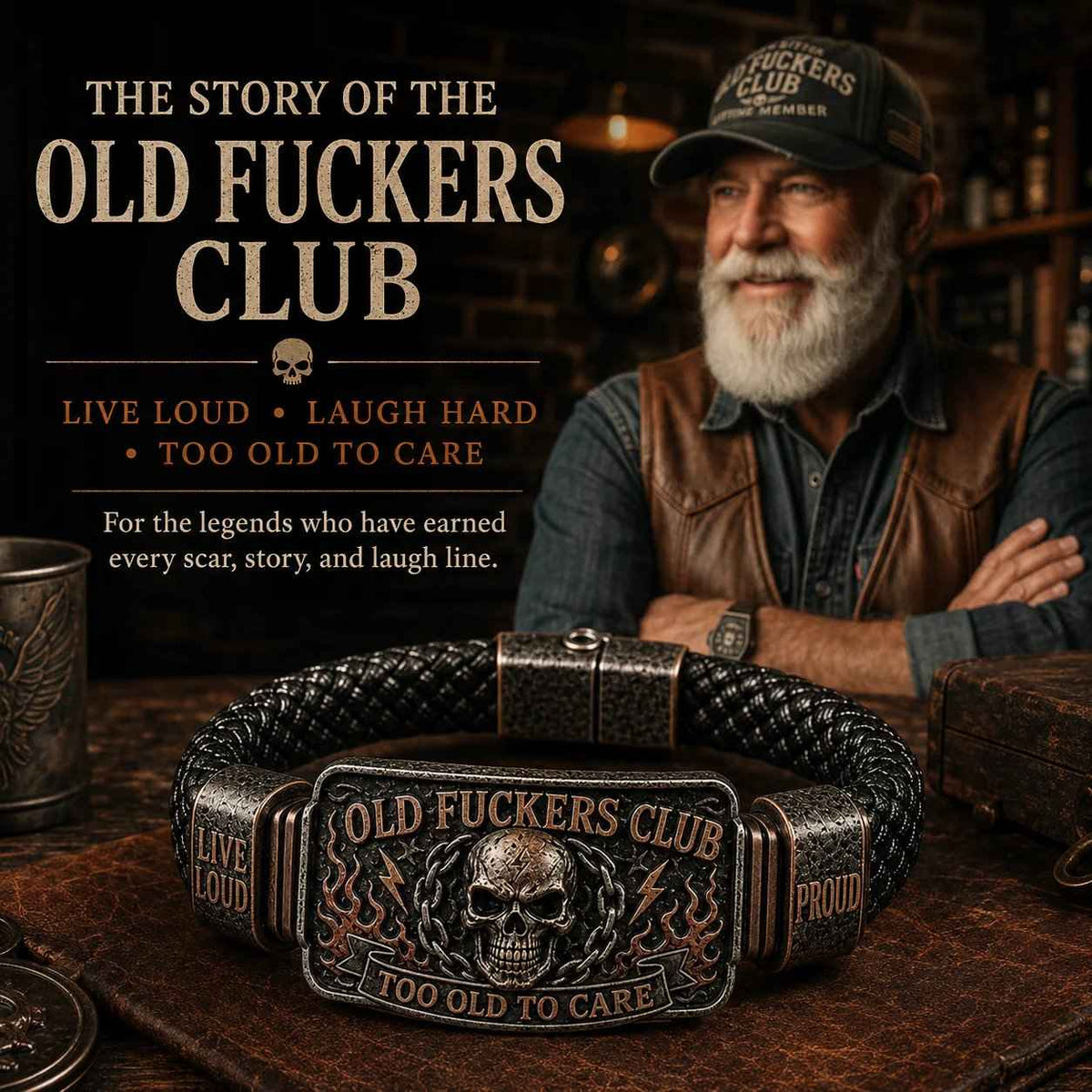 ☠️ Old Legends Club Bracele🪓 | 2026 Limited Edition Vintage Bracelet - Only 17 Left