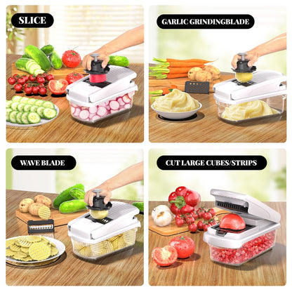 🔥Household Multi-function Vegetable Chopper Kitchen 15-in-one