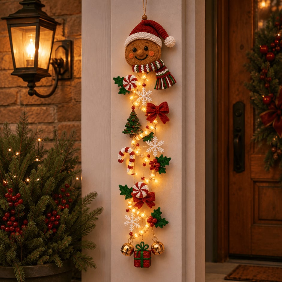 ⏳ Last day! 49% OFF – 🎄✨🎅MerryCascade™ Glowing Christmas Door Hanger