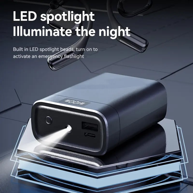 🎧 50% OFF NOW! 🎵 Open-Ear Wireless Earphones – Comfort Fit, Bluetooth 5.4 & LED Flashlight Case 🔦