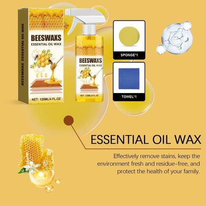 Beeswaxs Wood Polish Spray 120ml | Natural Shine & Protection for Furniture, Floors, Cabinets – Non-Greasy, Anti-Dust Finish