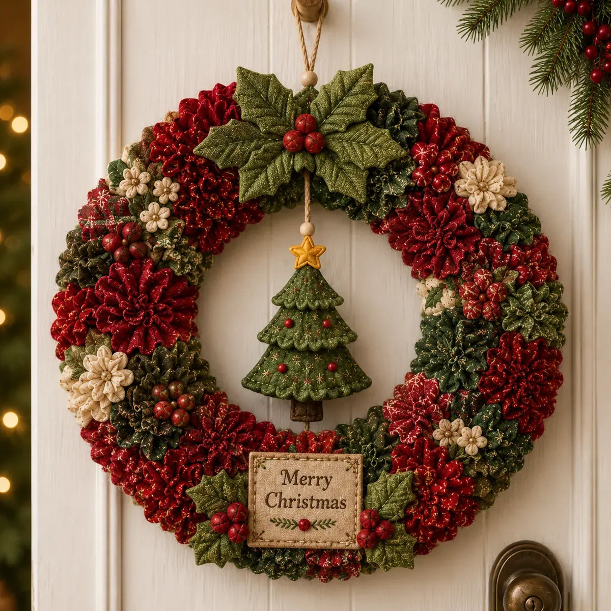 🧡⏰LAST DAY 49% OFF - 3D Fabric Poke Wreath DIY Kit 🎄🧡 (Video Tutorial & Finished Wreath Reference Included ✨ Beginner-friendly)