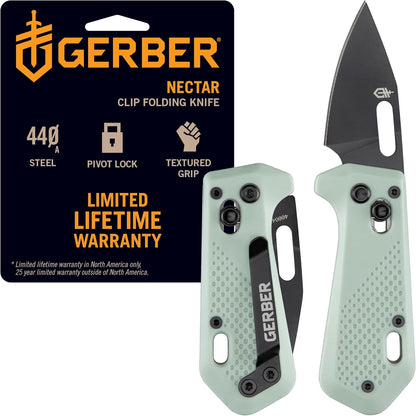 🔪Compact EDC Folding Pocket Knife – 2.5" 440A Stainless Steel Drop Point Blade, Ambidextrous Pivot Lock, Pocket Clip & Lanyard Hole