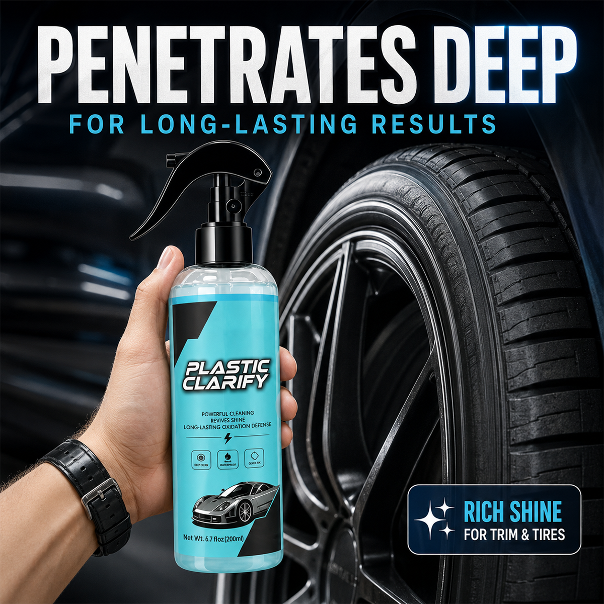 Car Plastic Trim Restorer Spray for Faded Surfaces🔥