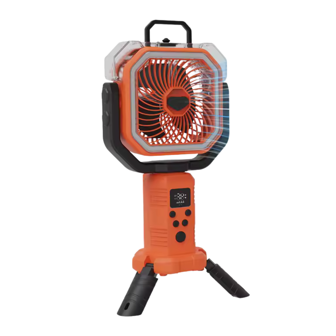 ❄️ CampMist 4-in-1 Portable Cooling Mist Fan – 20,000mAh Battery, LED Light & Power Bank