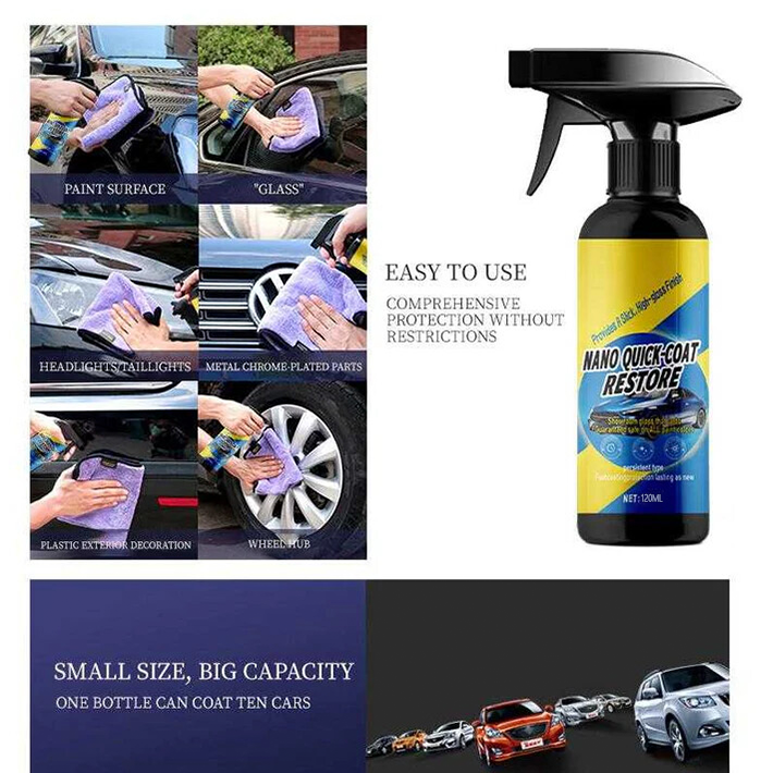 Tryzovira Car Nano quick-coat restore-Coating Spray