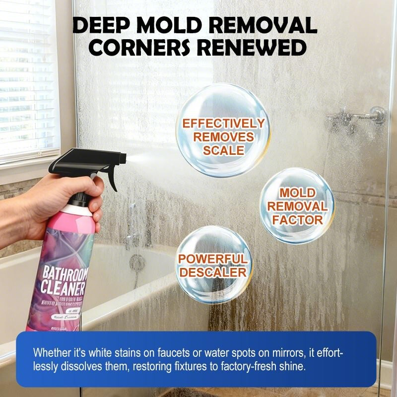 ✨✨ Bathroom Cleaner: Sparkle in Seconds, No Harsh Fume